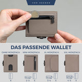 Slim Wallet mit RFID-Schutz, 5 Kartenfächer und Mini-Münzfach