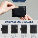 Slim Wallet mit RFID-Schutz, 5 Kartenfächer und Mini-Münzfach