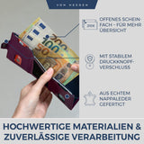 Slim Wallet mit RFID-Schutz, 5 Kartenfächer und XL-Münzfach