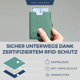 Slim Wallet mit RFID-Schutz, 5 Kartenfächer und XL-Münzfach