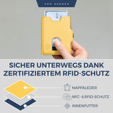 Slim Wallet mit RFID-Schutz, 5 Kartenfächer und XL-Münzfach