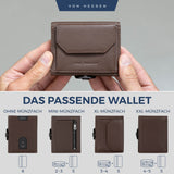 Slim Wallet mit RFID-Schutz, 5 Kartenfächer und XL-Münzfach