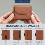 Slim Wallet mit RFID-Schutz, 5 Kartenfächer und XL-Münzfach