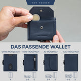 Slim Wallet mit RFID-Schutz, 5 Kartenfächer und XL-Münzfach