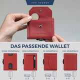 Slim Wallet mit RFID-Schutz, 5 Kartenfächer und XL-Münzfach