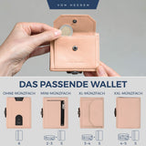 Slim Wallet mit RFID-Schutz, 5 Kartenfächer und XL-Münzfach