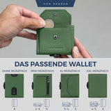 Slim Wallet mit RFID-Schutz, 5 Kartenfächer und XL-Münzfach