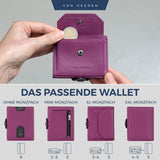 Slim Wallet mit RFID-Schutz, 5 Kartenfächer und XL-Münzfach