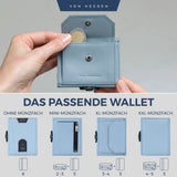 Slim Wallet mit RFID-Schutz, 5 Kartenfächer und XL-Münzfach