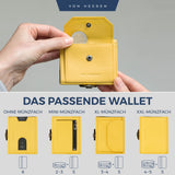 Slim Wallet mit RFID-Schutz, 5 Kartenfächer und XL-Münzfach