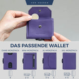 Slim Wallet mit RFID-Schutz, 5 Kartenfächer und XL-Münzfach