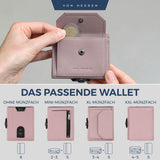 Slim Wallet mit RFID-Schutz, 5 Kartenfächer und XL-Münzfach