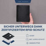 Geldbörse mit RFID-Schutz, 8 Kartenfächer und XXL-Münzfach