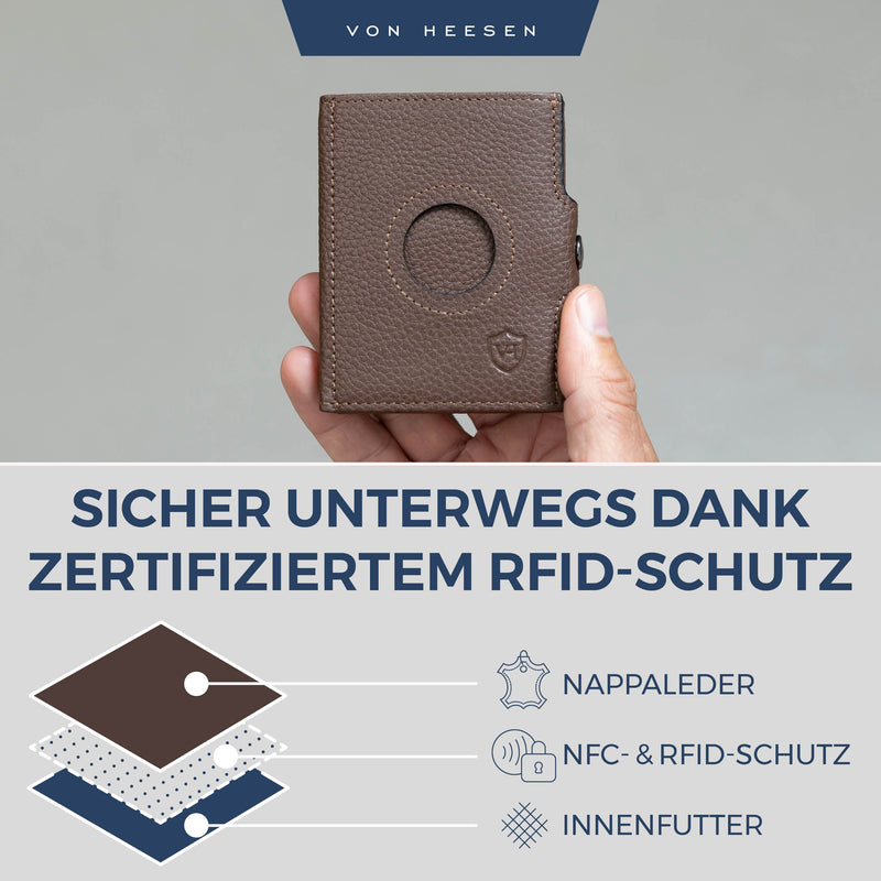 Airtag Slim Wallet mit RFID-Schutz und 6 Kartenfächer