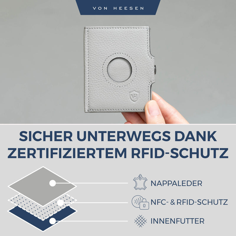 Airtag Slim Wallet mit RFID-Schutz und 6 Kartenfächer