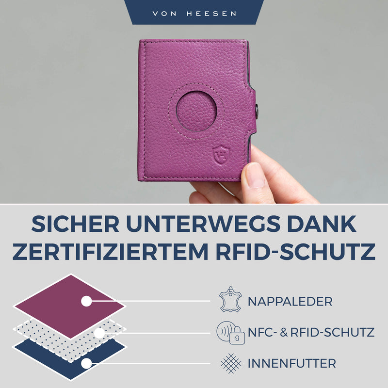 Airtag Slim Wallet mit RFID-Schutz und 6 Kartenfächer