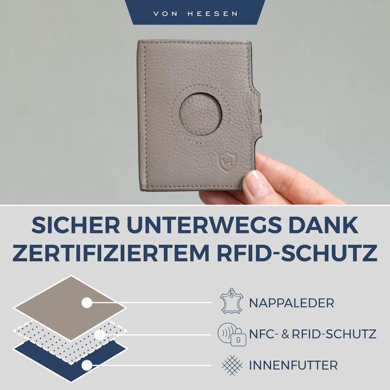 Airtag Slim Wallet mit RFID-Schutz und 6 Kartenfächer