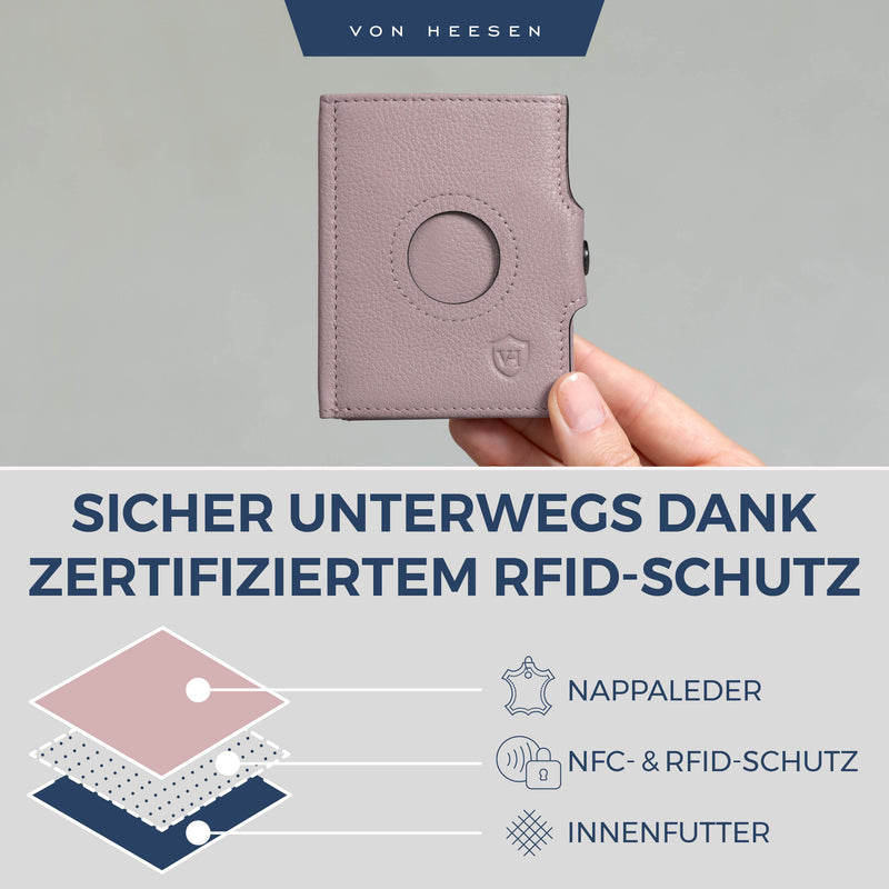 Airtag Slim Wallet mit RFID-Schutz und 6 Kartenfächer