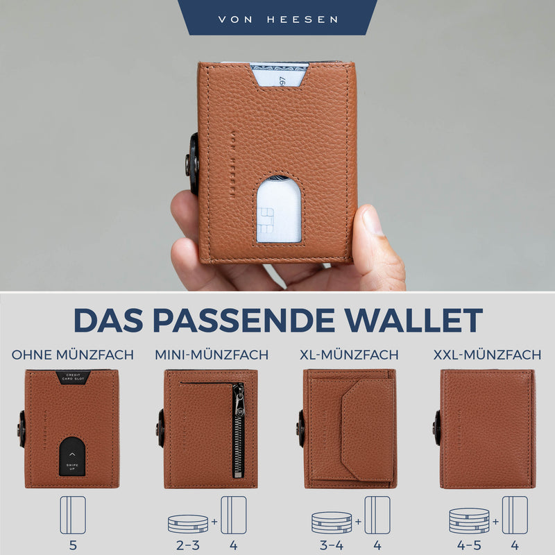 Airtag Slim Wallet mit RFID-Schutz und 6 Kartenfächer