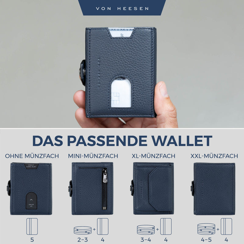 Airtag Slim Wallet mit RFID-Schutz und 6 Kartenfächer