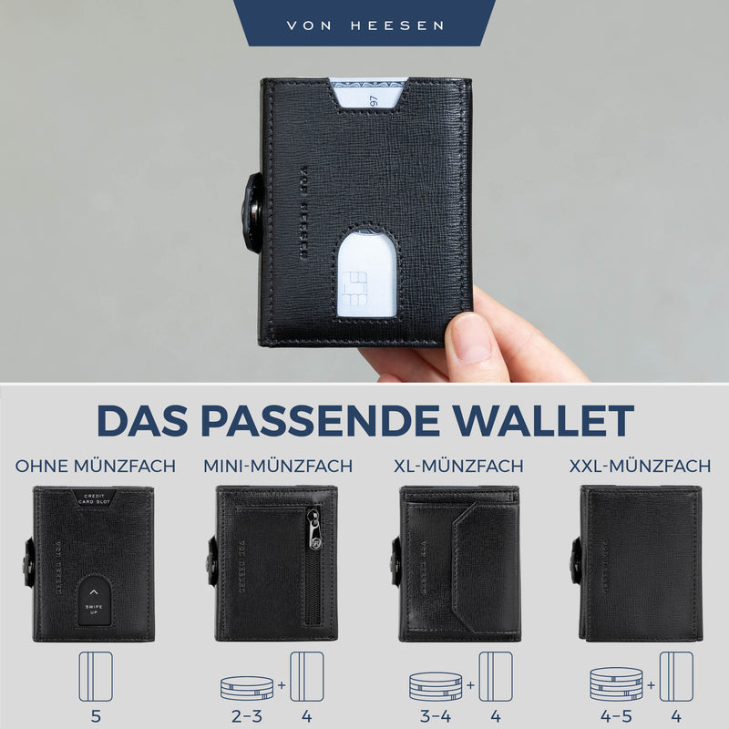 Airtag Slim Wallet mit RFID-Schutz und 6 Kartenfächer