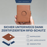 Airtag Slim Wallet mit RFID-Schutz, 5 Kartenfächer und XL-Münzfach