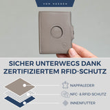 Airtag Slim Wallet mit RFID-Schutz, 5 Kartenfächer und XL-Münzfach