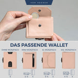 Airtag Slim Wallet mit RFID-Schutz, 5 Kartenfächer und XL-Münzfach