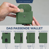 Airtag Slim Wallet mit RFID-Schutz, 5 Kartenfächer und XL-Münzfach