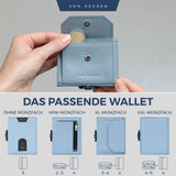 Airtag Slim Wallet mit RFID-Schutz, 5 Kartenfächer und XL-Münzfach