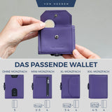 Airtag Slim Wallet mit RFID-Schutz, 5 Kartenfächer und XL-Münzfach