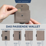 Airtag Slim Wallet mit RFID-Schutz, 5 Kartenfächer und XL-Münzfach