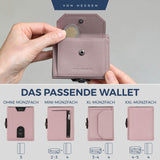 Airtag Slim Wallet mit RFID-Schutz, 5 Kartenfächer und XL-Münzfach