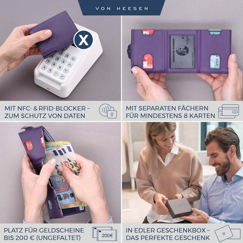 Slim Wallet mit RFID-Schutz und 6 Kartenfächer