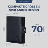 Slim Wallet mit RFID-Schutz, 5 Kartenfächer und XL-Münzfach