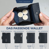 Slim Wallet mit RFID-Schutz, 5 Kartenfächer und XXL-Münzfach