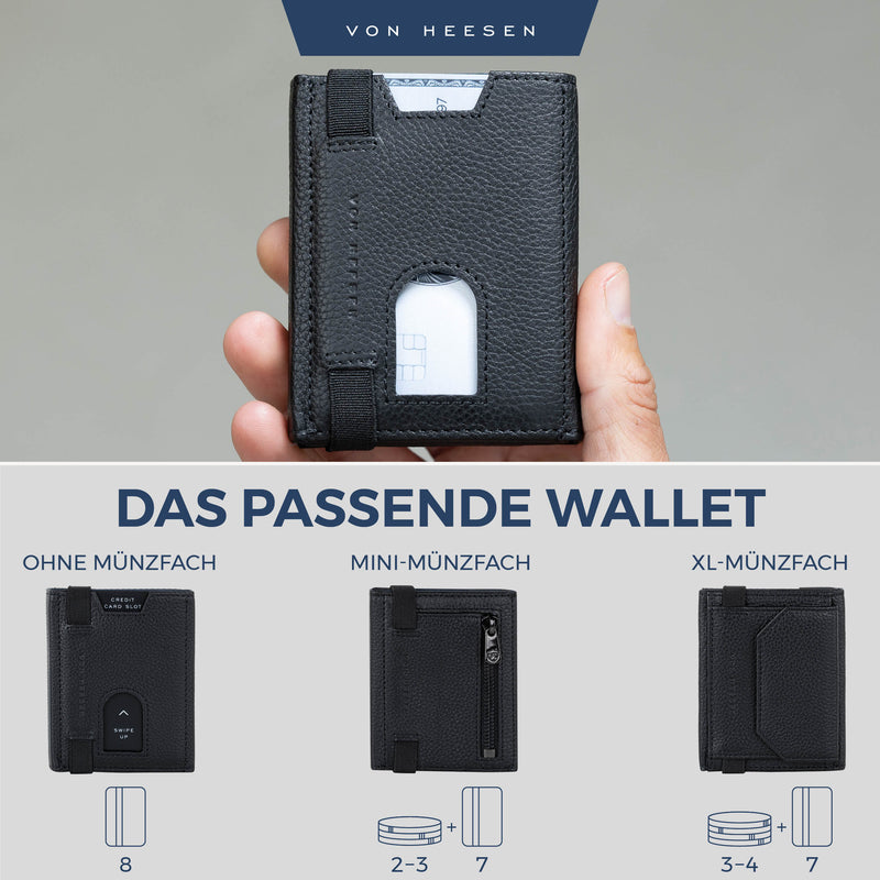 Slim Wallet mit RFID-Schutz und 6 Kartenfächer