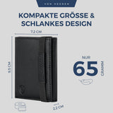 Slim Wallet mit RFID-Schutz, 5 Kartenfächer und Mini-Münzfach