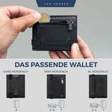 Slim Wallet mit RFID-Schutz, 5 Kartenfächer und Mini-Münzfach