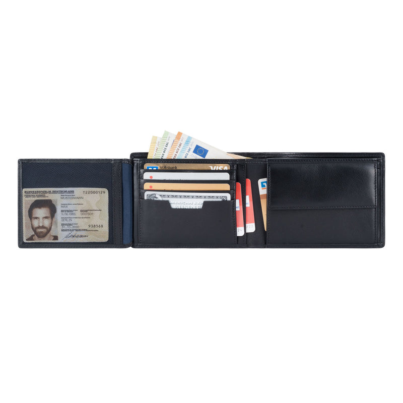 Schwarze Geldtasche mit RFID Schutz